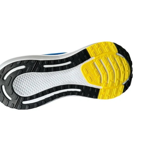 ADIDAS EQ21 RUN 2.0 J /UNISSEX RUNNING SHOES - BLUE/WHITE/YELLOW- SIZE 5Y